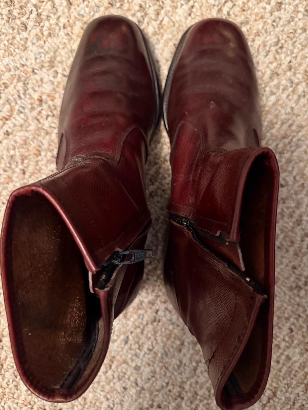 VINTAGE OXBLOOD Men's Leather Ankle Boots